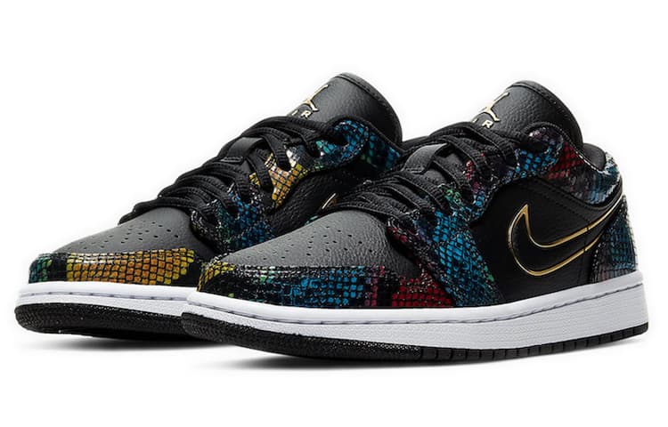 Jordan 1 Low Multicolor Snakeskin 2020 Women's 5