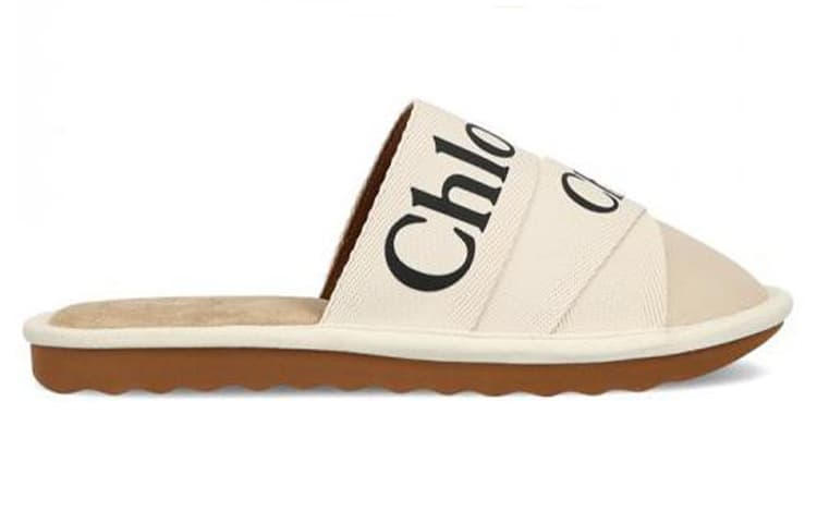 Chloe Woody Suede Versatile Daytime Slippers Women's Beige 4