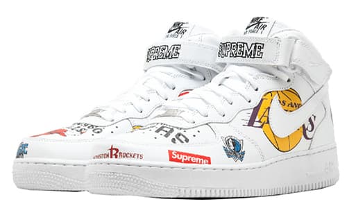 Nike Air Force 1 Mid Supreme Nba White 4