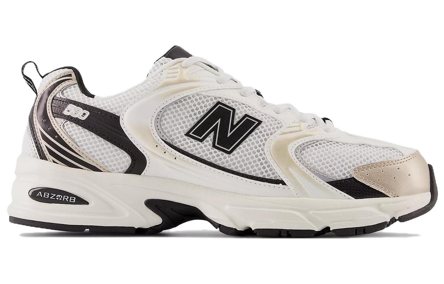New Balance 530 White Light Gold Metallic 3