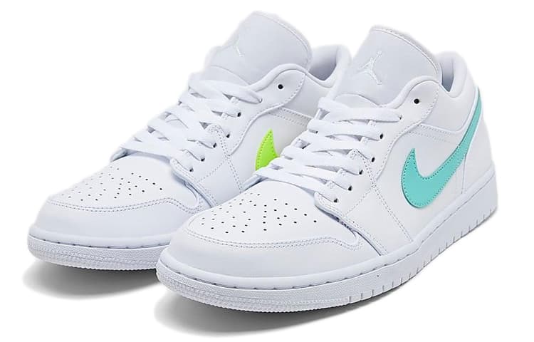 Jordan 1 Low White Multi-Color Swoosh 6