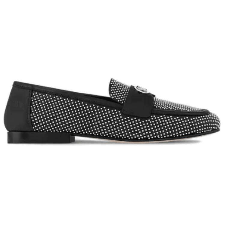 LOUIS VUITTON Soho Lambskin Leather Round Toe Slip-On Letter Logo Loafers Women's Black 3