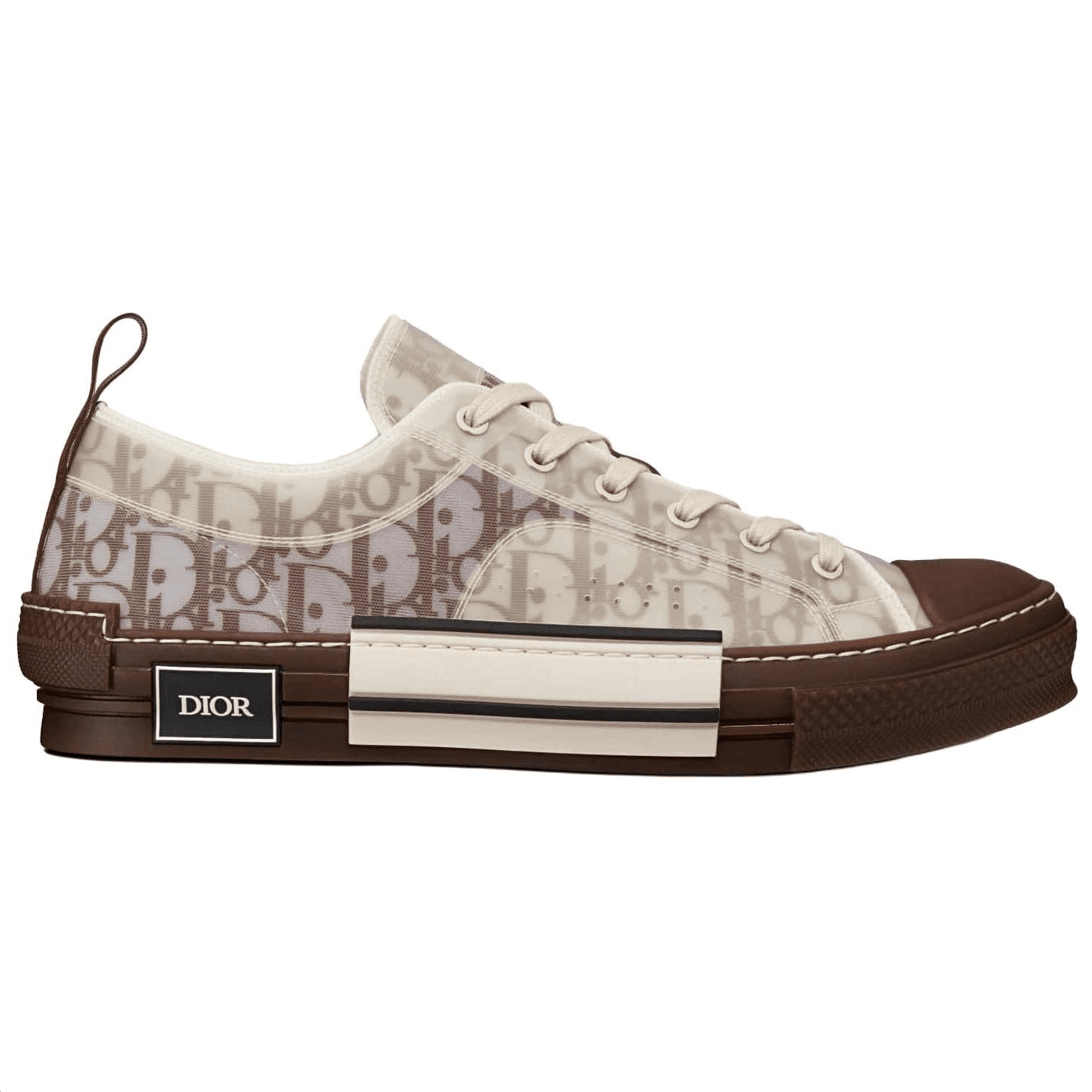 DIOR B23 Low Coffee Oblique Canvas 4