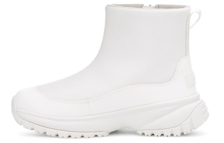 UGG Yose Zip Fleece Lined Snow Boots White Women's