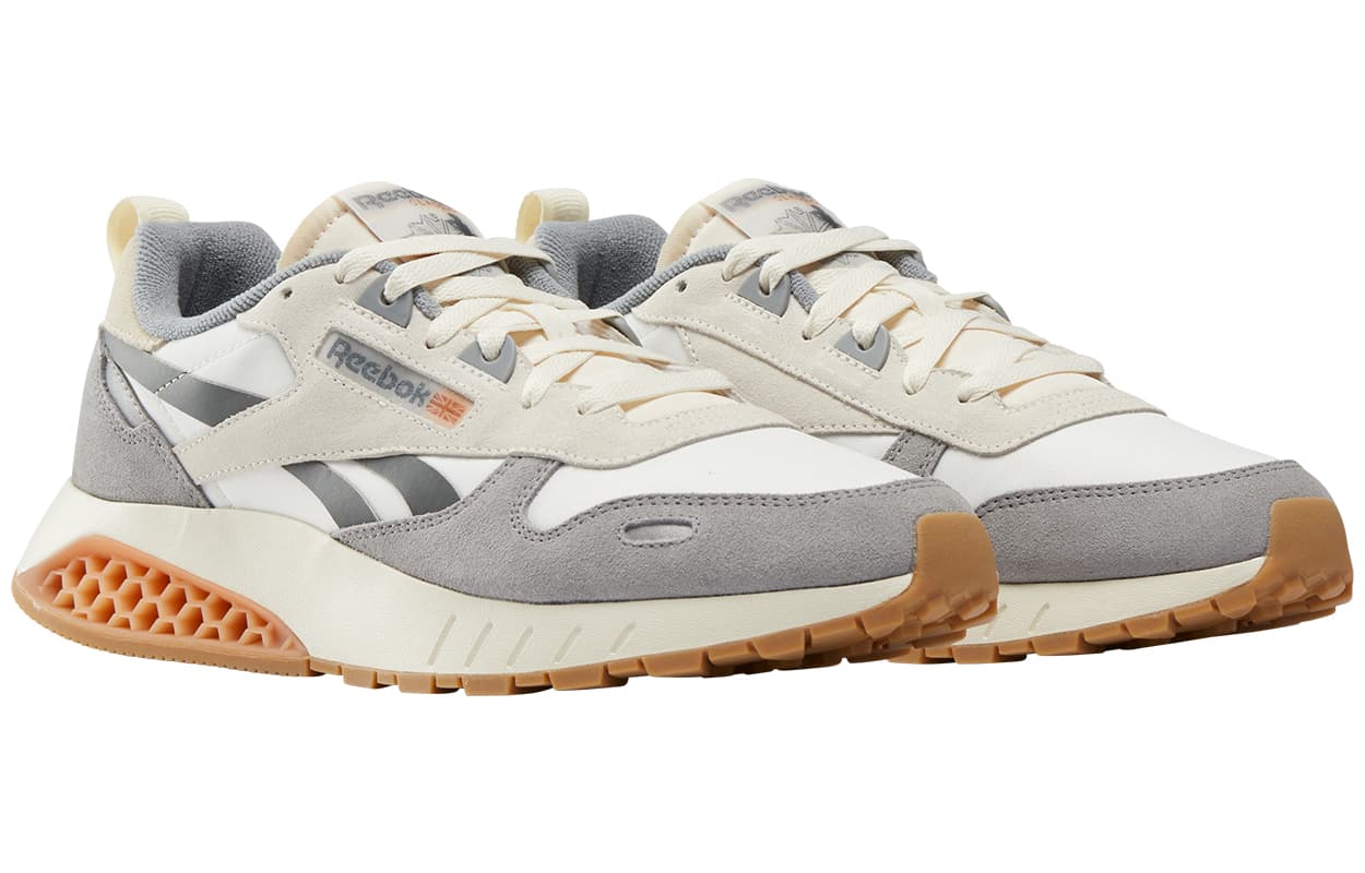 Reebok Wear-Resistant Slip-Resistant Low-Top Running Shoes Unisex Gray White 3
