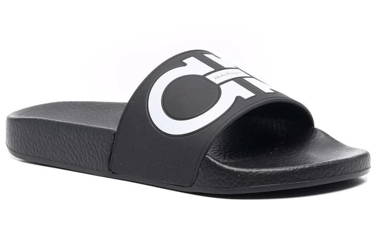 FERRAGAMO Gancini-print Open-toe Slides 4