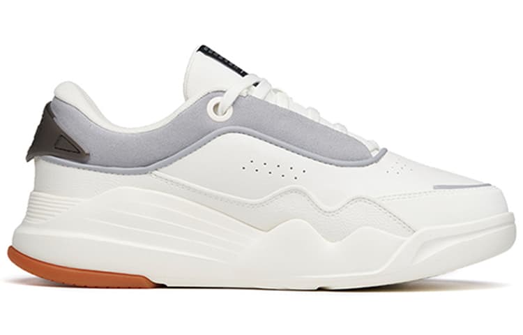 Anta Low Top Skateboard Shoes Men's White Gray 3