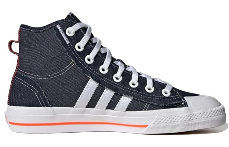 Adidas Originals Nizza Hi Rf Navy Denim White 4