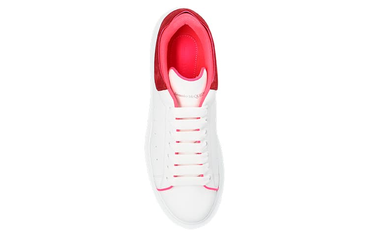 Alexander McQueen Oversized White Velvet Fuchia Women's 6