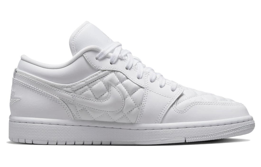 Air Jordan 1 Low Triple White Quilted Women's 4