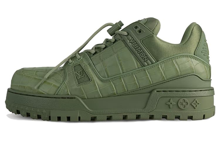 LOUIS VUITTON Trainer Maxi Skateboard Shoes Unisex Low-Top Green 2