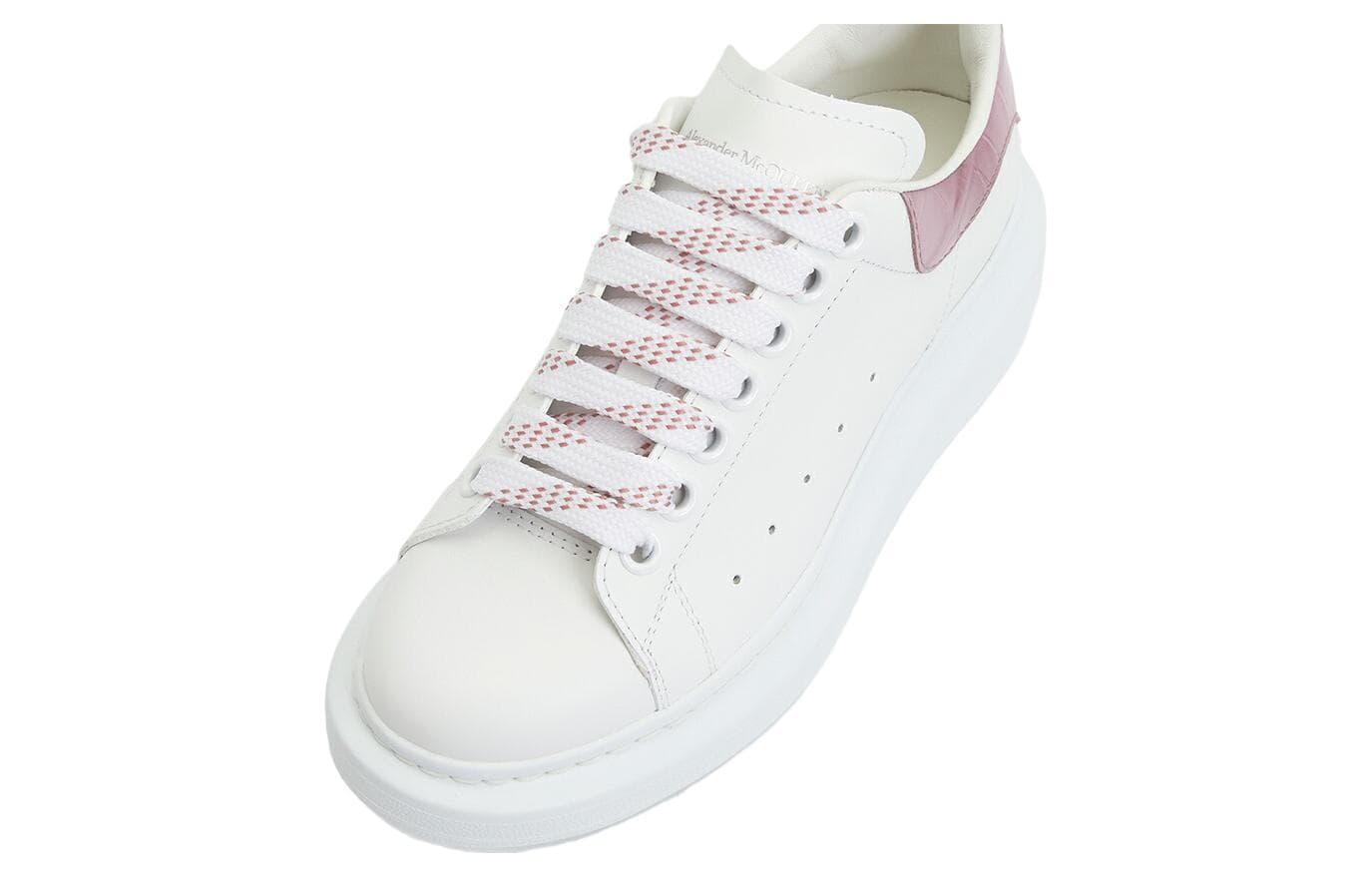 Alexander McQueen Oversized White Pink Croc Women's 4