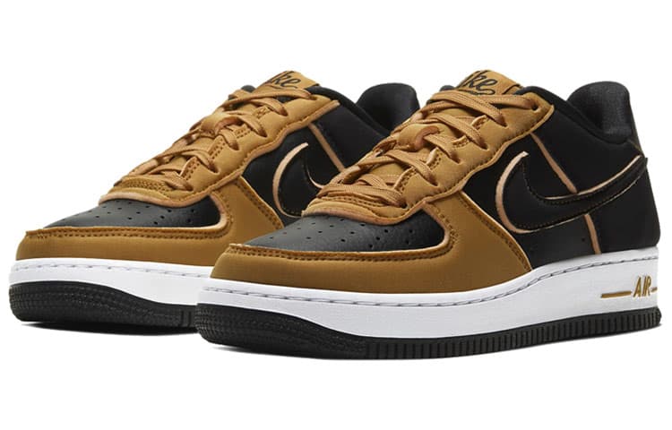 Nike Air Force 1 Low Black Pink Barely Volt 'Black Yellow Orange' GS 6