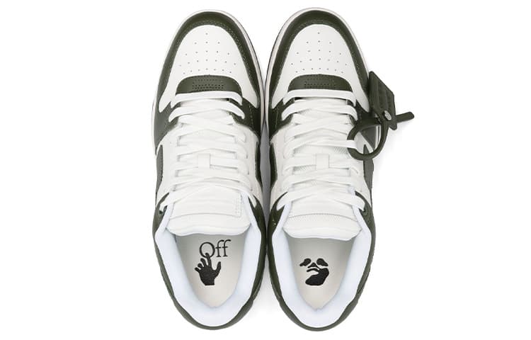 OFF WHITE Out Of Office Ooo Low Tops White Khaki 5