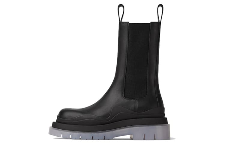 Bottega Veneta Tire Chelsea Crew Chelsea Boots 5.5cm Women's Black