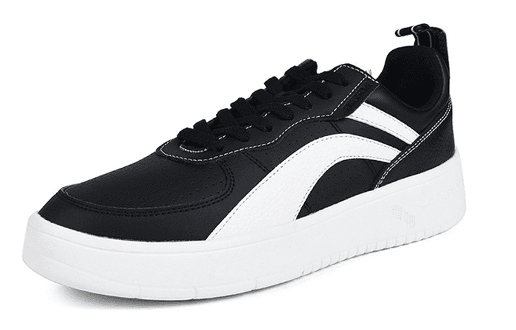 LiNing Weiwu Superwave Retro Lightweight Low-Top Sneakers Unisex Black White 5