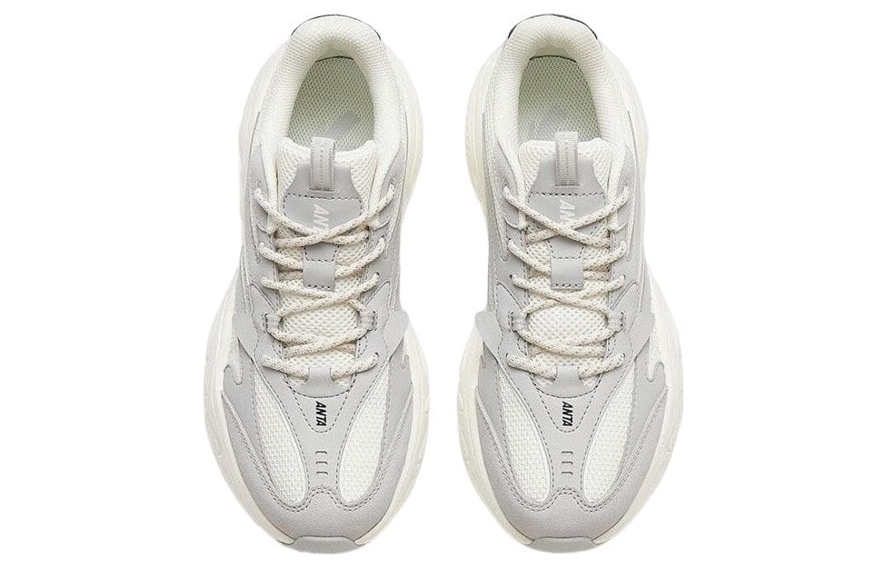 Anta C37 Series Anti-Slip Wear-Resistant Low-Top Sports Casual Shoes Women's White Gray Black 6