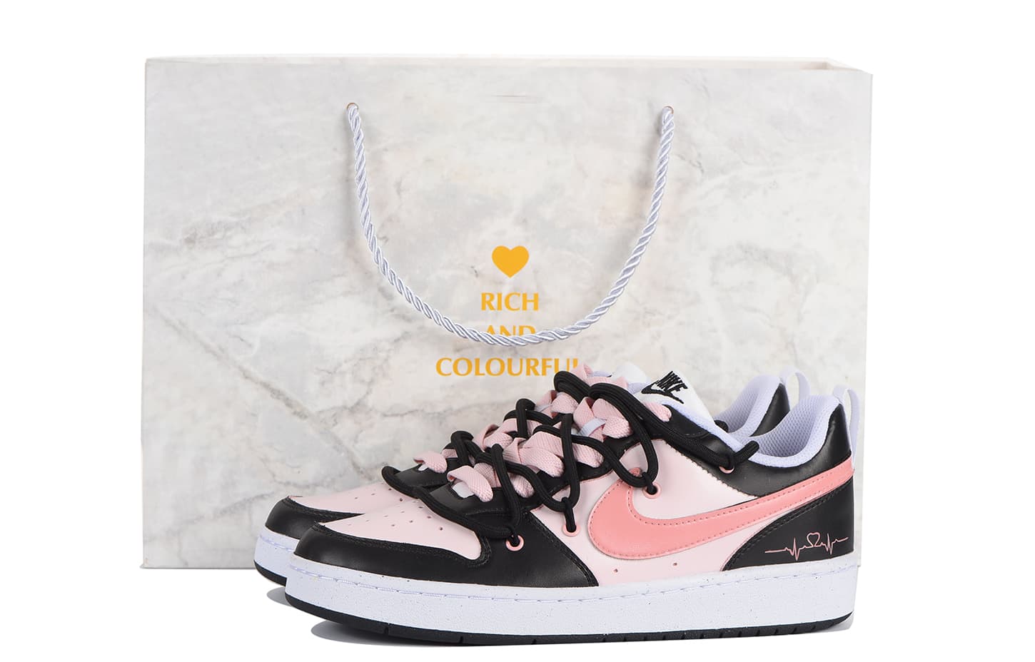Nike Court Borough Skateboard Shoes Women's Low-Top Black 2