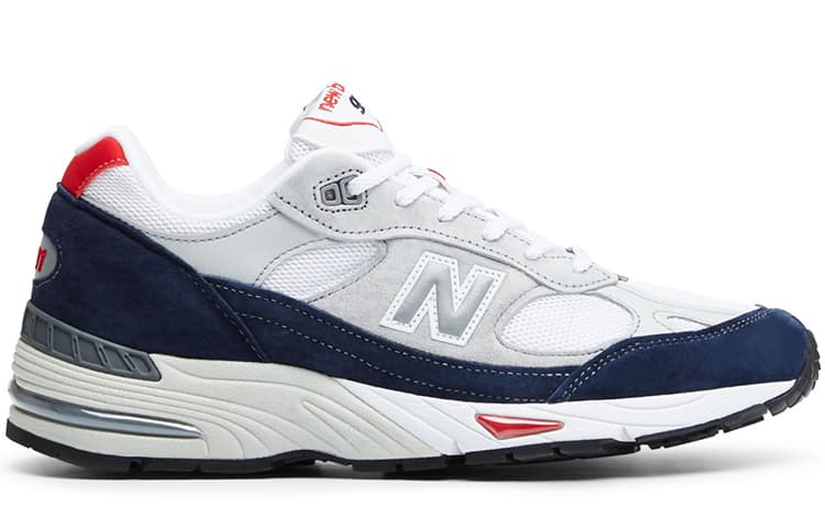 New Balance 991 Grey Navy Red 4