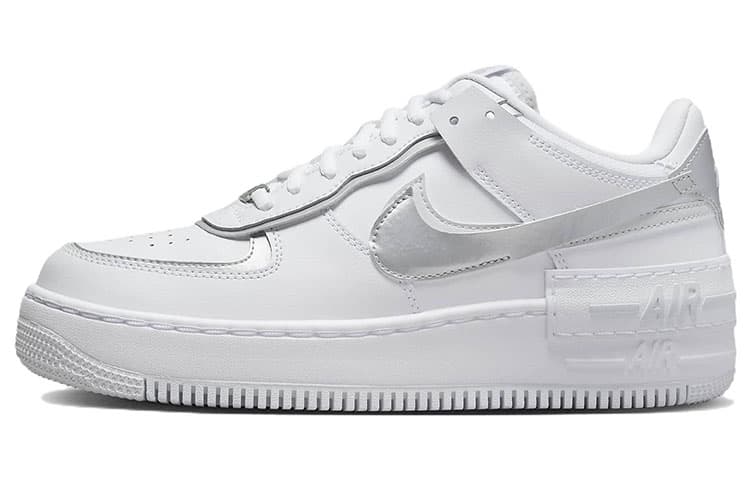 Nike Air Force 1 Low Shadow White Pure Platinum Metallic Silver Women's