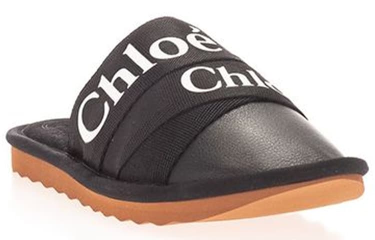 Chloe Rubber Sole Slide Slippers Women's Black 6