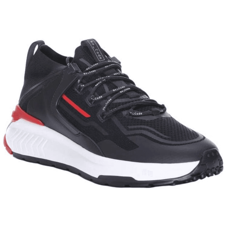 TOD'S Nylon Lace-Up Wear-Resistant Low-Top Sneakers Men's Black 4