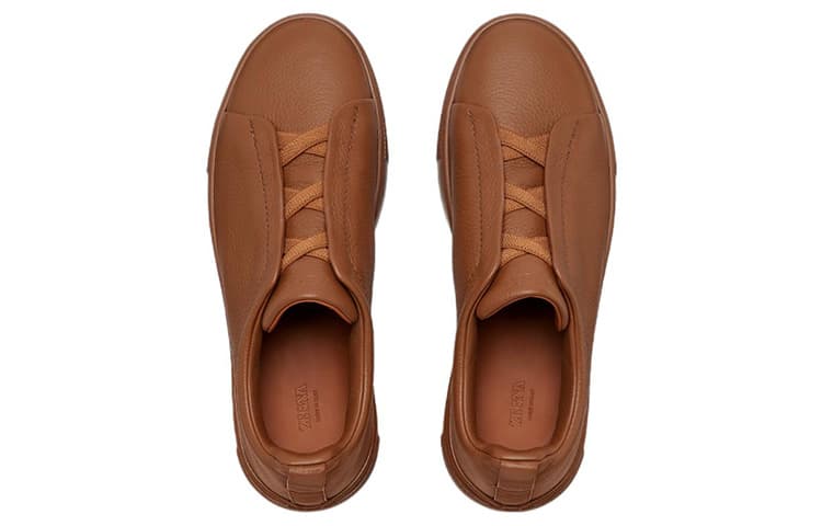 Zegna Leather Slip-on Sneakers 5