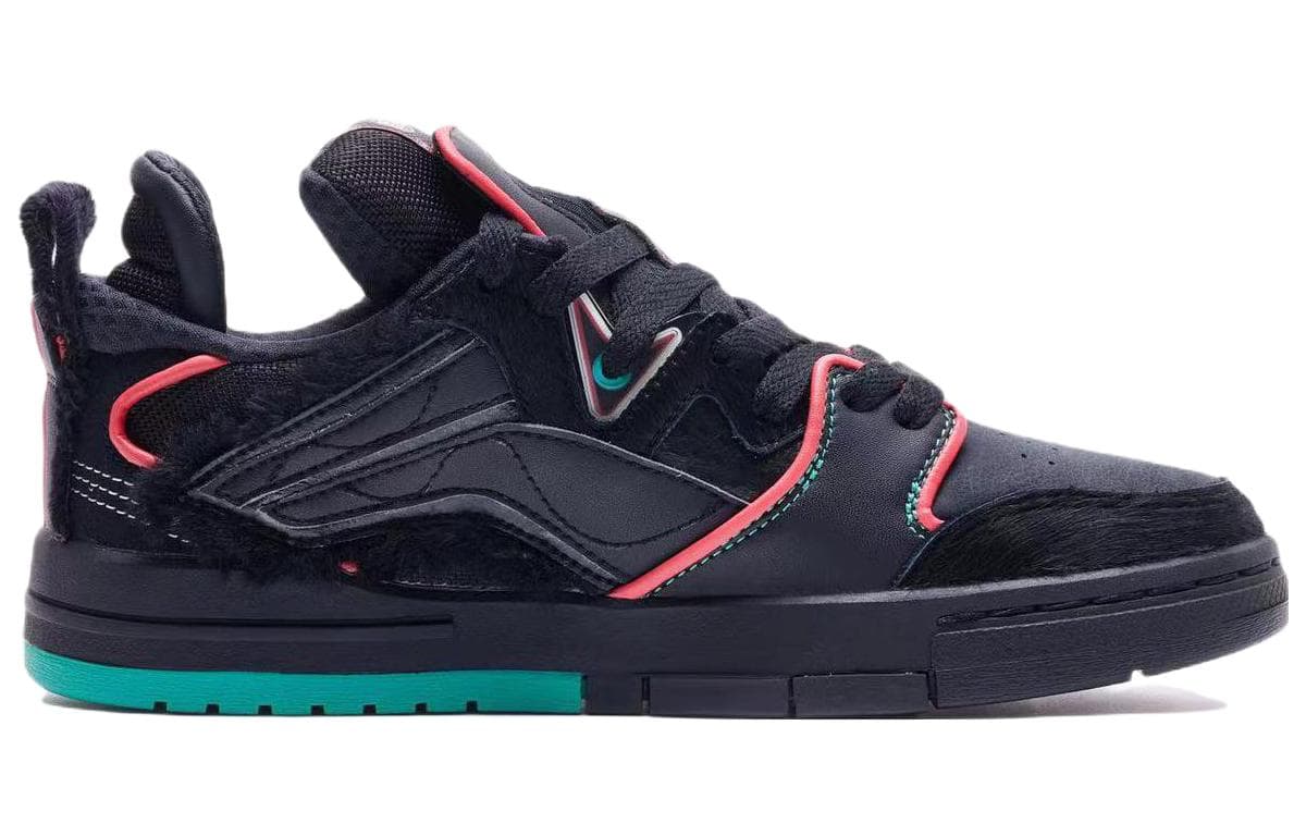 LiNing Wave Pro Slip-Resistant Cushioning Wear-Resistant Low-Top Skateboard Shoes Men's Black 5