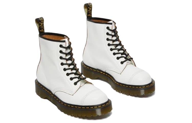 Dr.Martens 1460 Bex Made In England Toe Cap Lace Up Boots 'White' 5