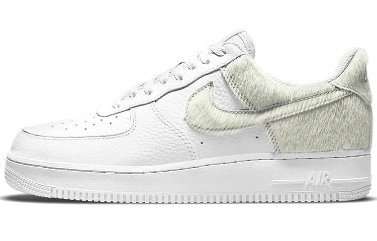 Nike Air Force 1 Low White Pony Hair Heel