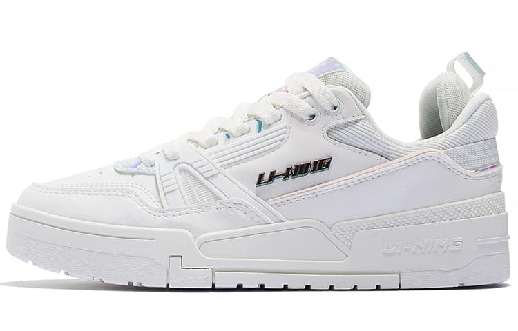 LiNing 001 BTC BTC Low-Top Skateboard Shoes Women's White Blue 2