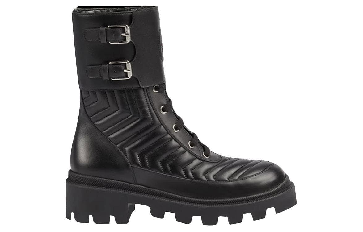 GUCCI Women's Leather Ankle Boot 'Interlocking G' Women's 3