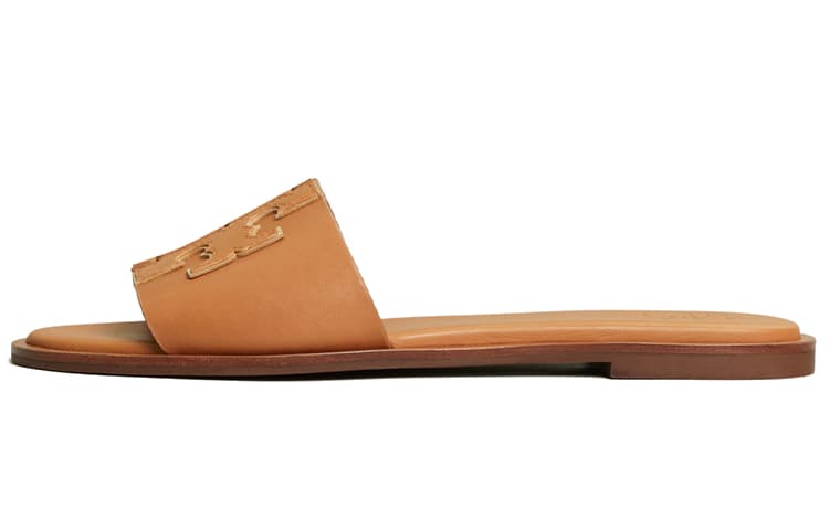 TORY BURCH Ines Slide Slippers Women's Tan 2