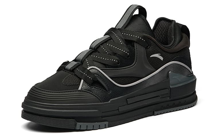 ANTA Bump Skateboard Shoes Men Low-Top Black 3