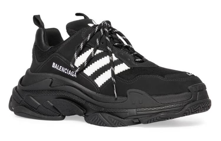 Balenciaga X Adidas Triple S Black White 6