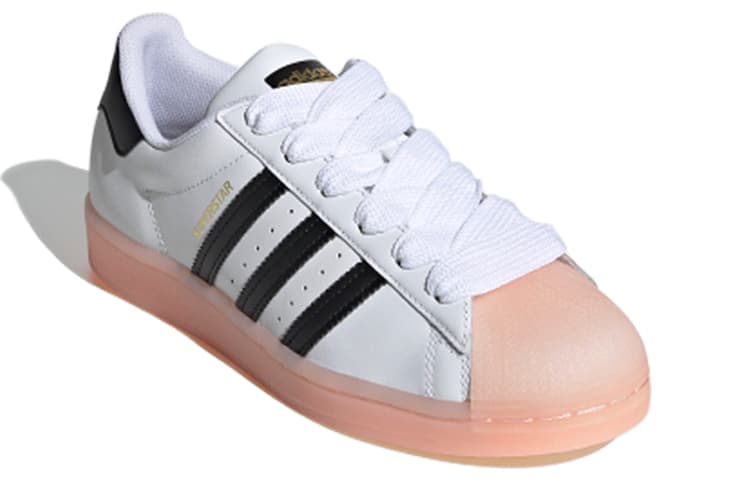 Adidas Originals Superstar White Black Haze Coral Women's 6