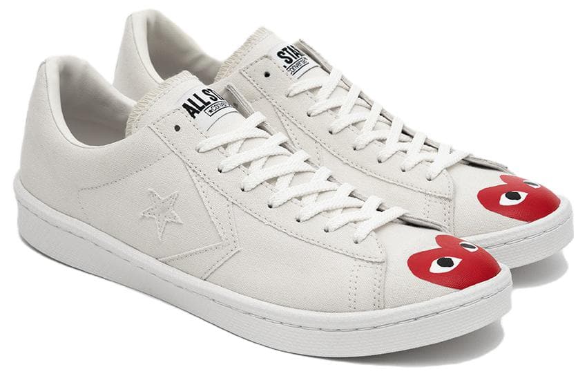 Converse X Comme Des Garcons Play Pro Leather 'White Red' 3