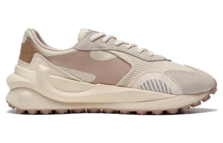 LiNing Radius Anti-Slip Wear-Resistant Low-Top Sports Casual Shoes Women's Ecru Umber 4