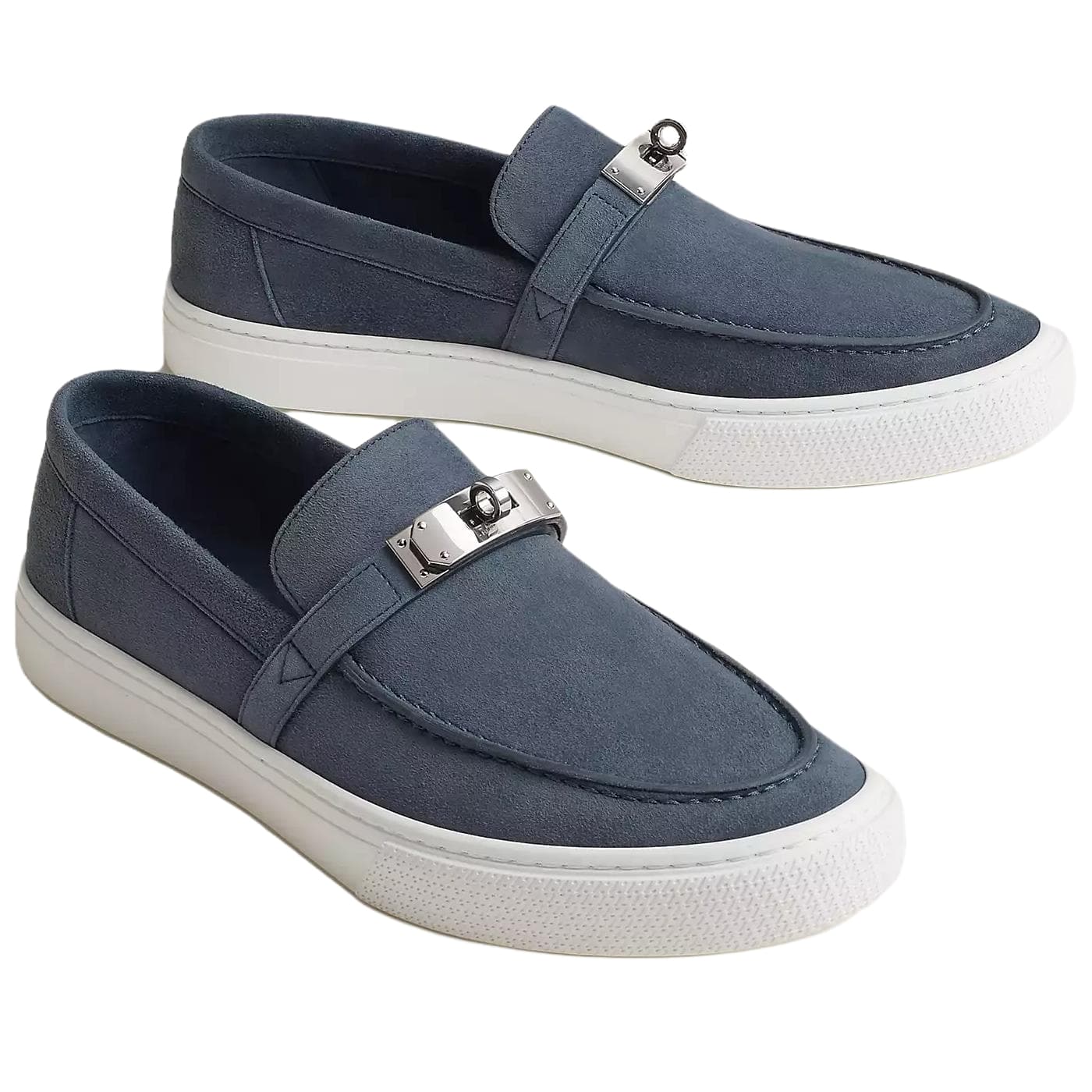 HERMES Game Loafers Men Blue 5