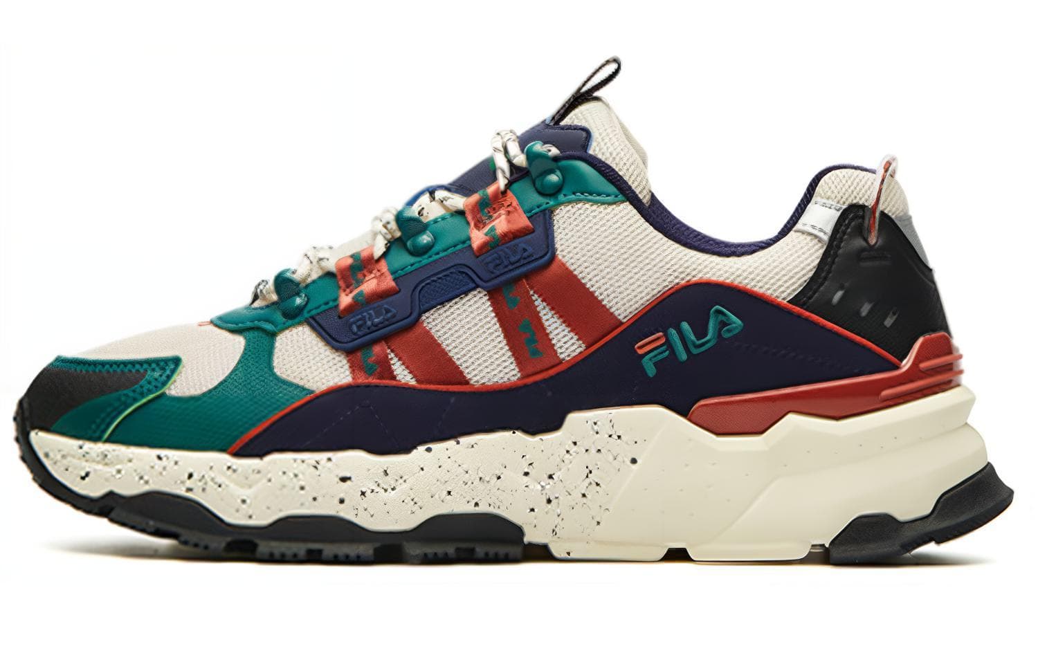 FILA Trek Casual Shoes Men Low-Top Beige Brown/Green 2