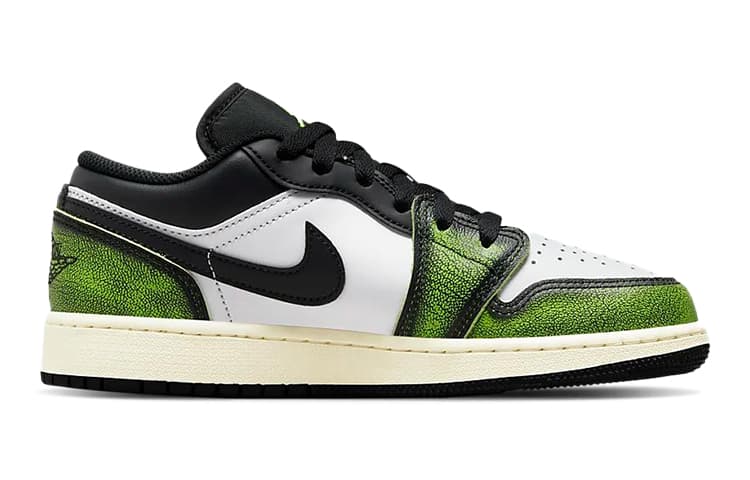 Jordan 1 Low Wear Away Electric Green GS 3