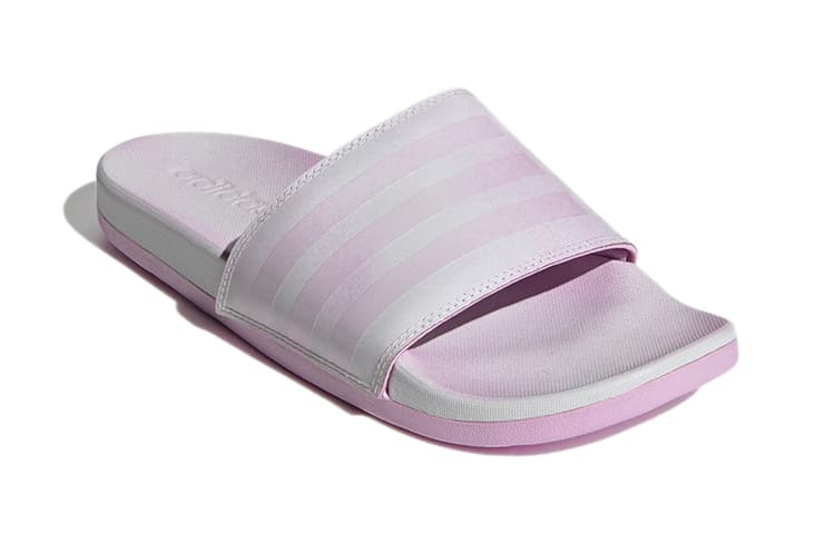 Adidas Adilette Comfort Slides 'Grey Clear Lilac' Women's 6