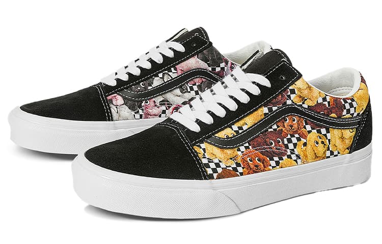 Vans Old Skool Low Tops Skateboarding Shoes Unisex Black White 3