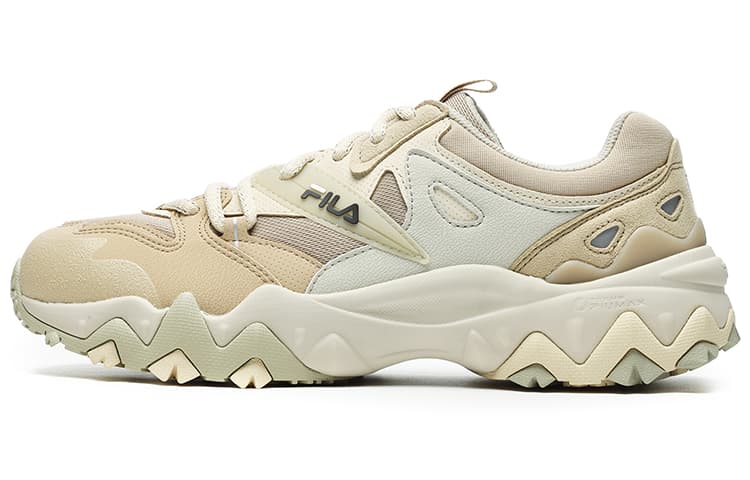 FILA Oakmont 2 Cushioning Anti-Slip And Wear-Resistant Low-Top Casual Shoes Men's Sandy/Pelican Color 2