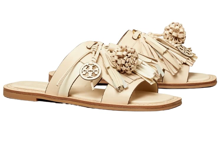 TORY BURCH Stylish Sandals Women's Ecru 3