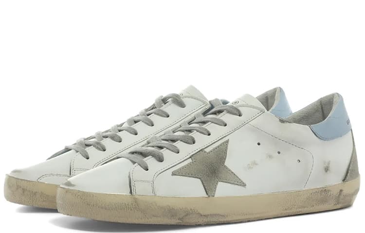 Golden Goose Super-Star Stylish Skateboarding Shoes Women's White Vintage Version 6