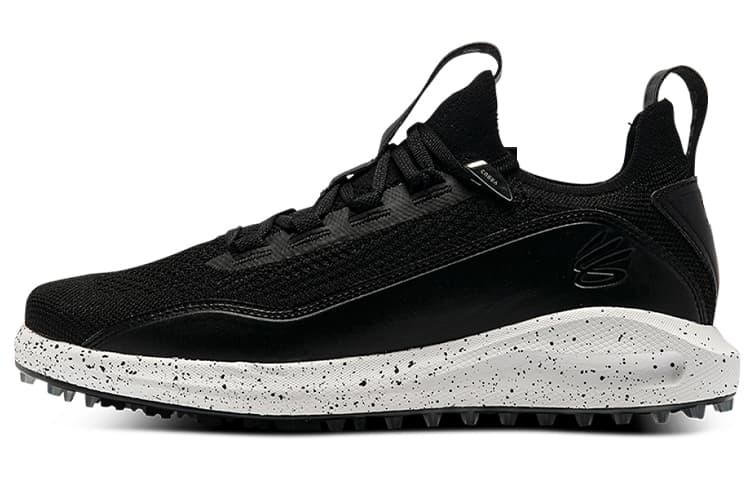 Under Armour Curry 8 Golf Spikeless 'Black White' 2