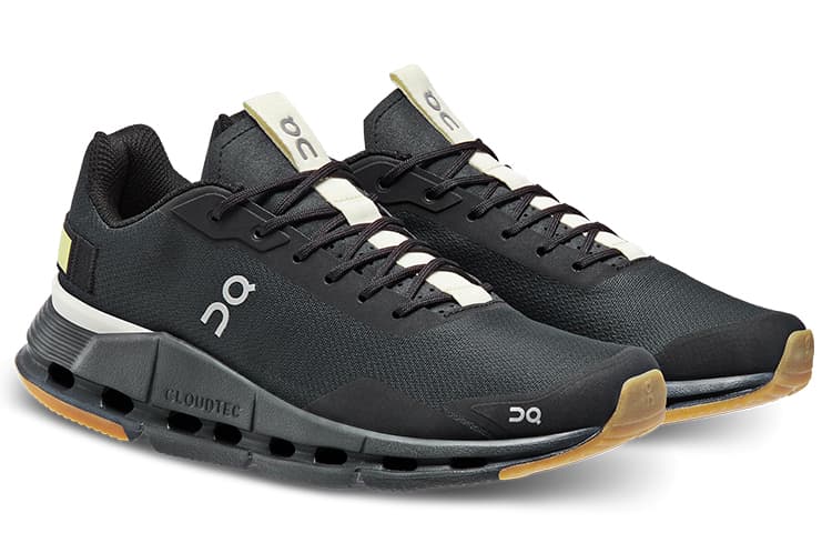 On Cloudnova Form Support Low-Top Casual Shoes Women's Black Grass Yellow 6