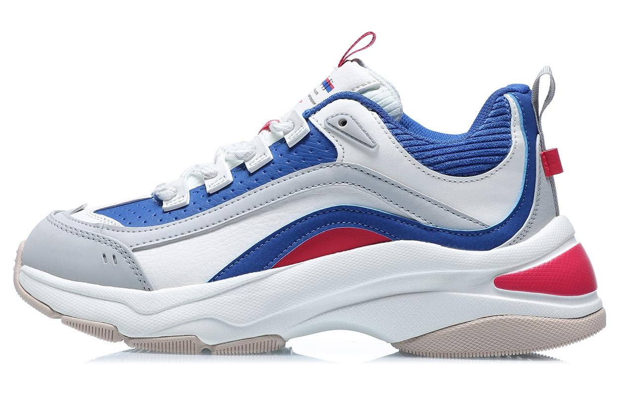 LiNing Aurora Windproof Anti-Slip Wear-Resistant Low-Top Dad Shoes Women's Sea Treasure Blue 2