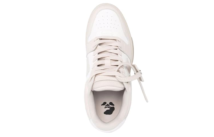 OFF WHITE Out Of Office 'OOO' Low Nude White Women's 6